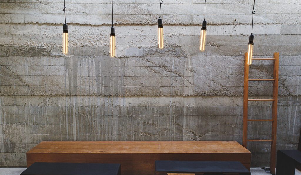 cafe interior Layout in a loft style in dark colors open space interior view of various coffee Welcome open coffee shop background